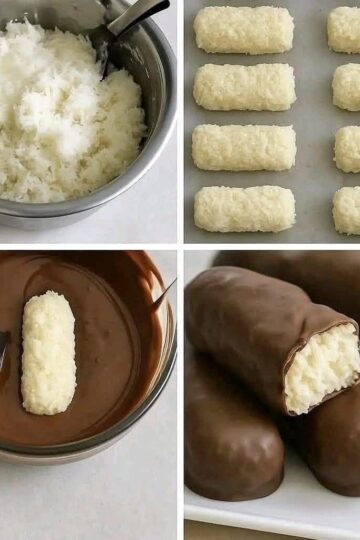 Barres de chocolat à la noix de coco faites maison