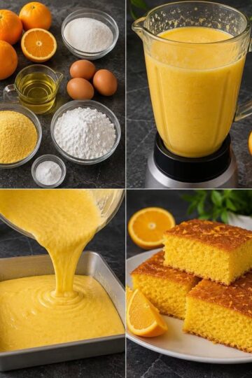 Gâteau à l’Orange Sans Farine au Blender