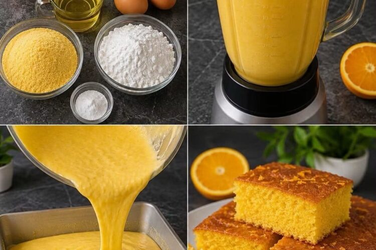 Gâteau à l’Orange Sans Farine au Blender
