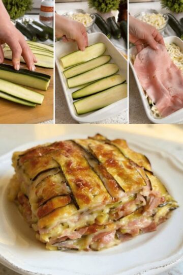 Lasagnes de Courgettes au Jambon & Mozzarella