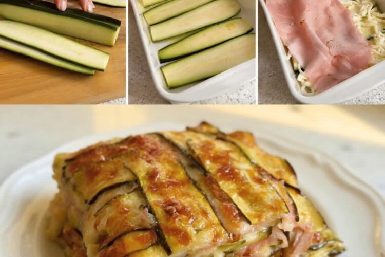 Lasagnes de Courgettes au Jambon & Mozzarella