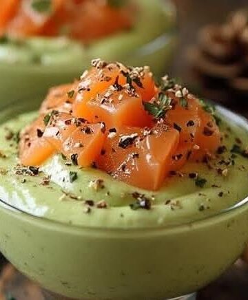 Mousse de Noël à l’avocat et au saumon fumé