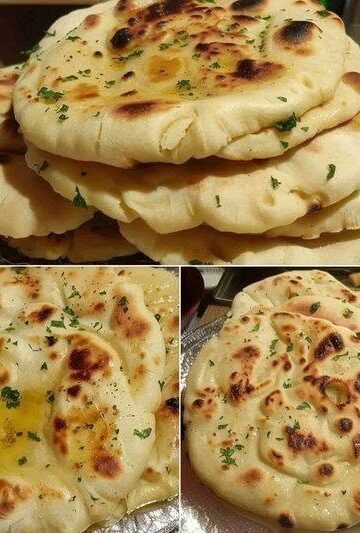 Recette de pain naan végétalien