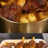 Souris d’agneau confite au miel et aux herbes